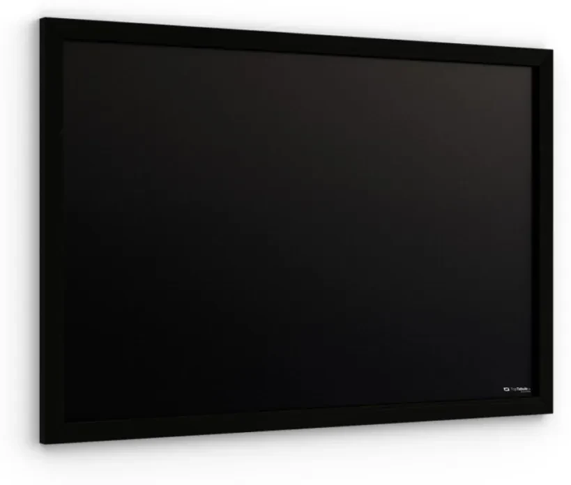 Toptabule.sk MTDRCOL5 Čierna magnetická tabuľa v čiernom drevenom ráme 90x60cm /