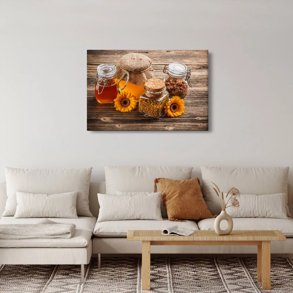 Obraz - Zátišie s medovými pohármi (90x60 cm)