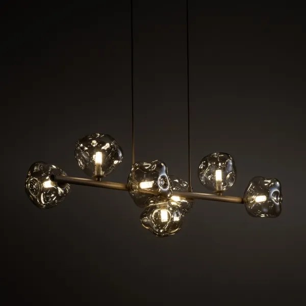 Luster na lankách LAVA 7xG9/8W/230V béžová/dymová béžová