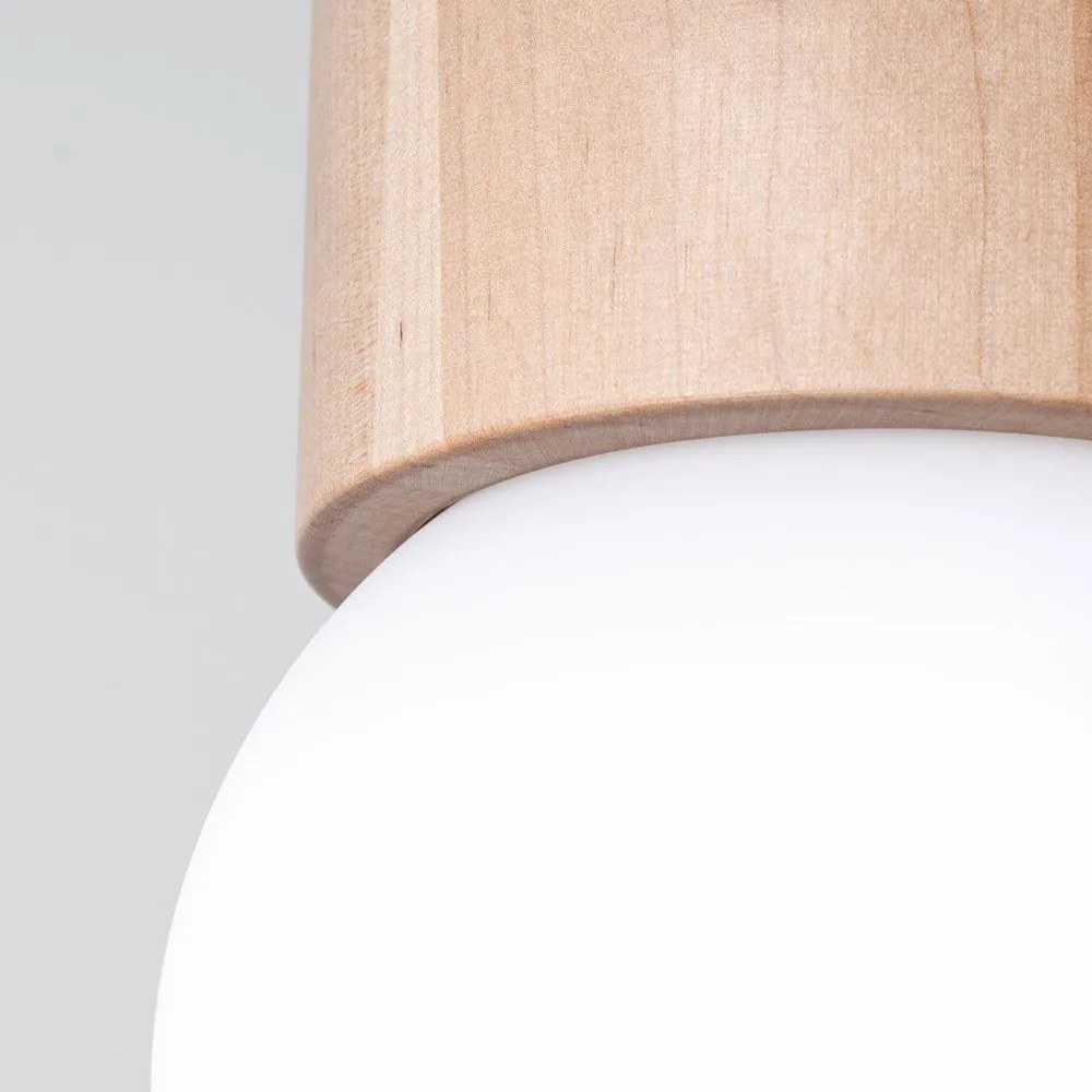 Biele/v prírodnej farbe stropné svietidlo so skleneným tienidlom ø 12 cm Surtur – Sollux