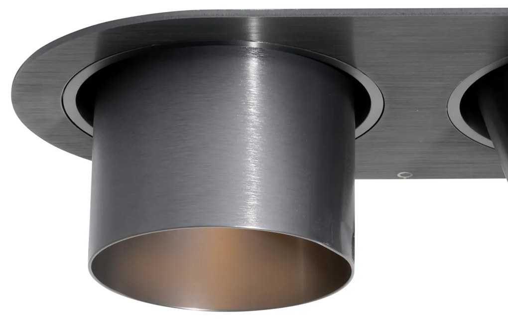 Okrúhle zapustené bodové svetlo tmavosivé GU10 70 mm sklopné 2-svetlo - Installa