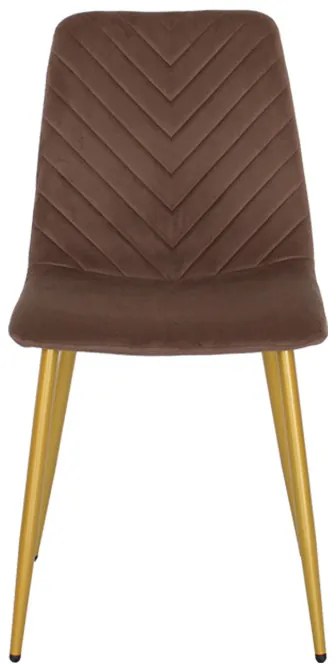 Dekorstudio Zamatová jedálenská stolička WIZZ kakao - zlaté nohy