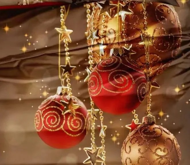 Obliečky SAVENA CHRISTMAS BALLS 3-dielna sada 140x200 cm