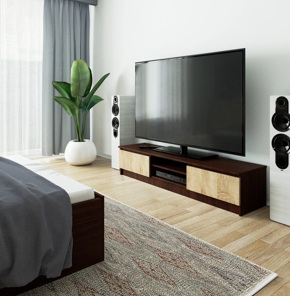 TV stolík Katalina (wenge + dub sonoma). Vlastná spoľahlivá doprava až k Vám domov. 1069381