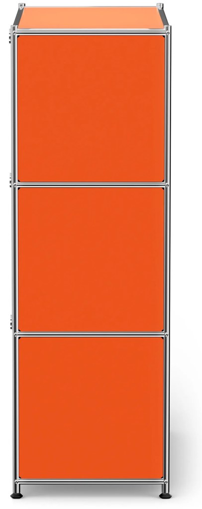 Kovová komoda »CN3« s výklopnými priečinkami, oranžová