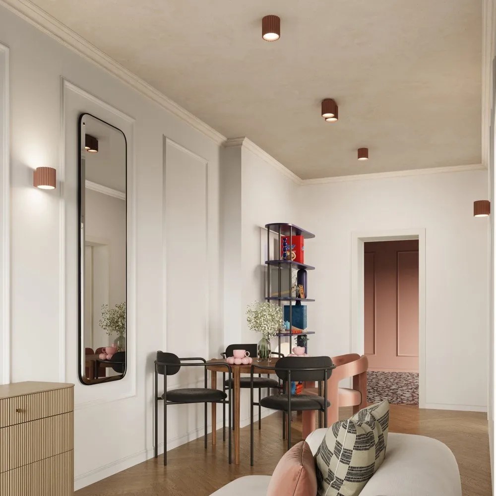 Svetlohnedé nástenné svietidlo ø 10 cm Zora – Sollux