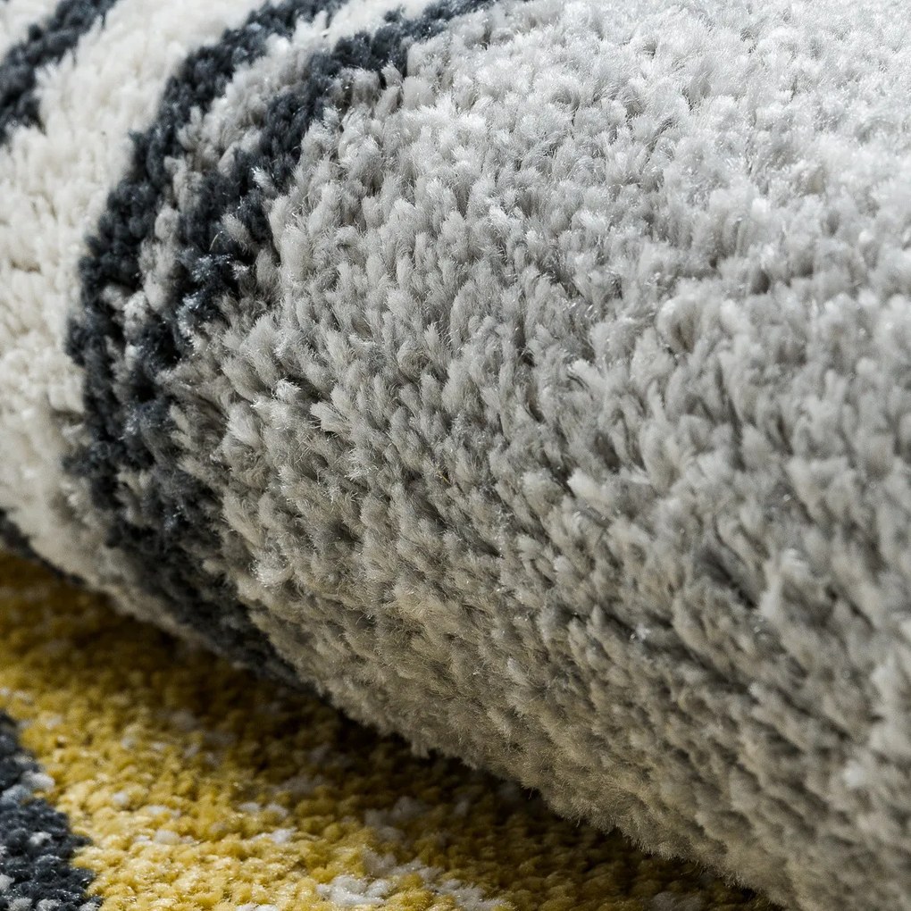 Kusový koberec Fusion 5868 white/yellow, 200x290, šedá, kancelária, Dywany Łuszczów