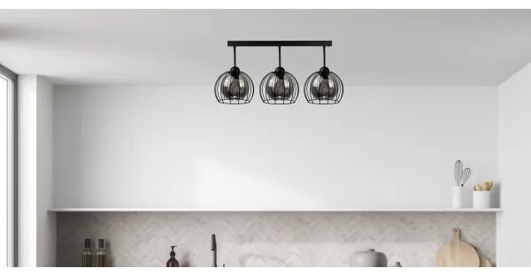 Prisadený luster SOLO BLACK 3xE27/60W/230V