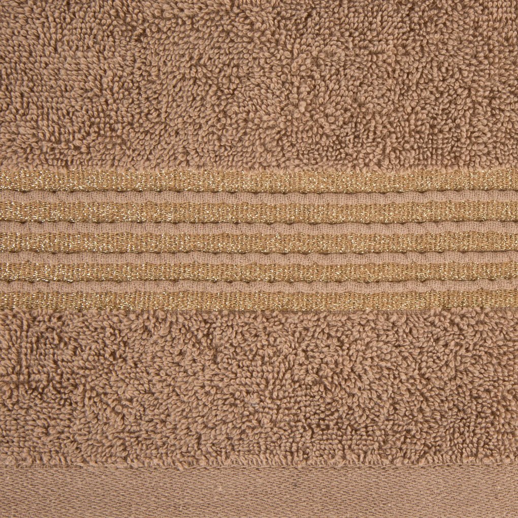 BAVLNENÝ UTERÁK LILA SADA 3KS 70X140 CM HNEDÁ