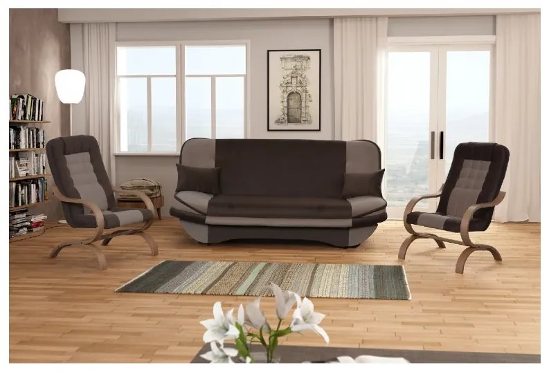 Rozkladacia pohovka, sivohnedá Taupe/hnedá, GURU