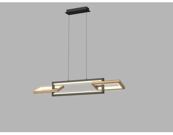 Wofi 7022-306- LED Stmievateľný luster na lanku MATERA LED/30W/230V čierna/hnedá