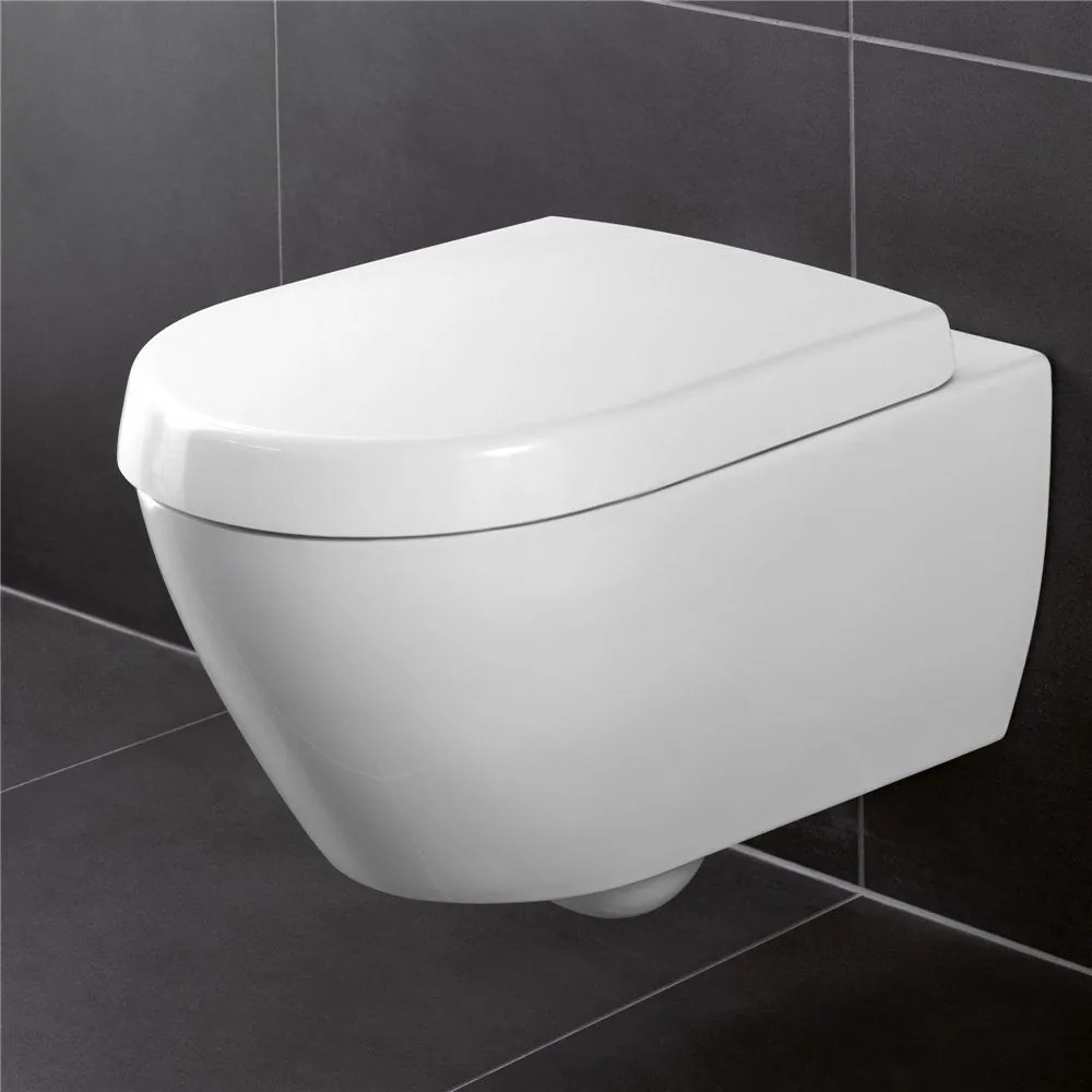 VILLEROY &amp; BOCH Subway 2.0 WC sedátko s poklopom, s funkciou QuickRelease a Softclosing, biela alpská, 9M68S101