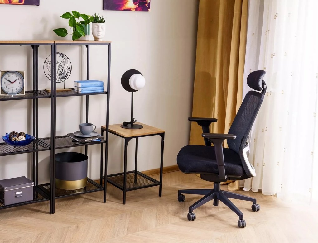 Regál Lex A 100 cm dub prírodný/čierny