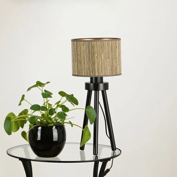 Brilagi - Stolná lampa BOSTON ROLLER 1xE27/15W/230V hnedá/zlatá