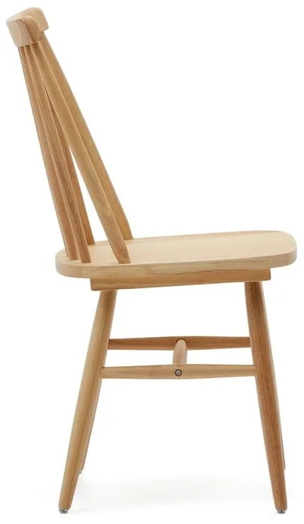 Jedálenské stoličky v súprave 2 ks z kaučukového dreva v prírodnej farbe – Kave Home
