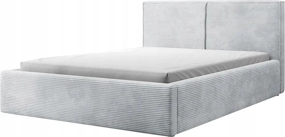 Manželská posteľ 180cm Fatime (s roštom, úl. priest.) (svetlosivá/čierna)