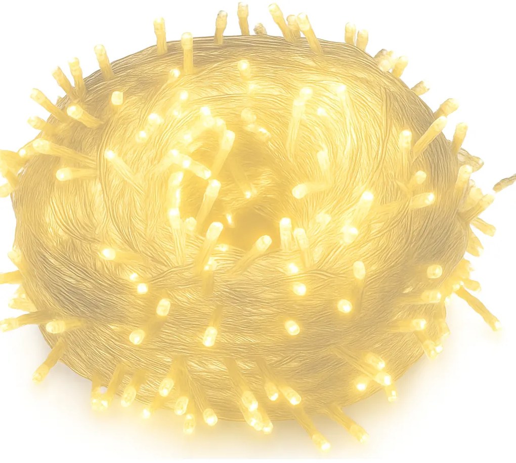 Vianočné svetielka LED záclona FLASH teplá biela 500 LED