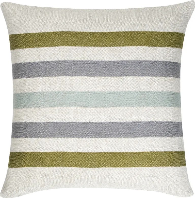 Ľanová obliečka na vankúš Virta 45x45, ľan-olivovo-sivá