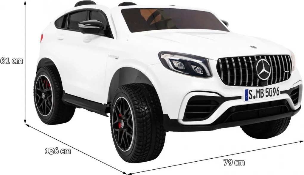 Ramiz Mercedes GLC 63S detské auto Biele SUV + pohon 4x4