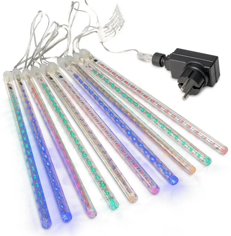 Vianočné LED osvetlenie padajúci sneh, 180 LED, farebné