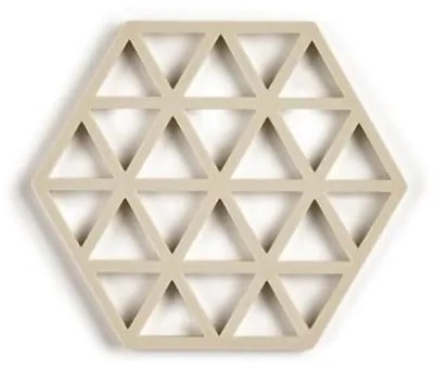 Béžová silikónová podložka pod hrniec Zone Triangles