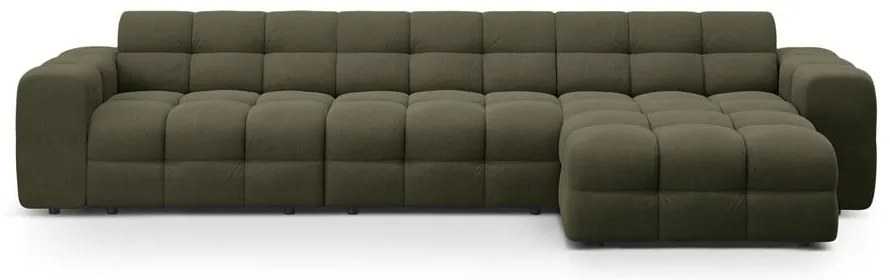 Zelená rohová pohovka (pravý roh/s leňoškou) Kendal – Micadoni