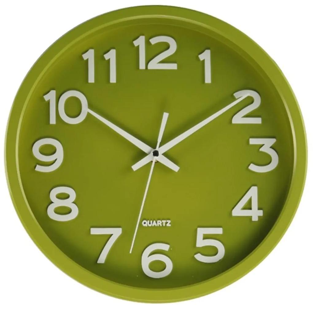 Plastové dizajnové hodiny JVD HX2413.4 zelené
