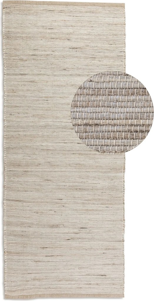 Hanse Home, Koberec behúň Handloom 105962 Dhaka Grey Brown, 80x200, béžová, chodba / predsieň