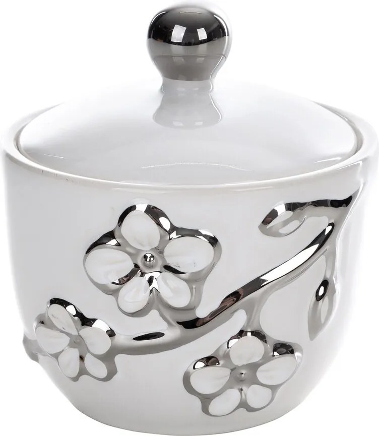 DEKORAČNÁ NÁDOBA KARIN 10X11 CM BIELA