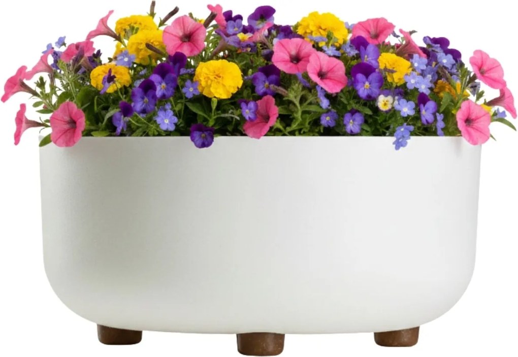 PLASTOVÝ KVETINÁČ TERRA 30X14,5 CM KRÉMOVÁ