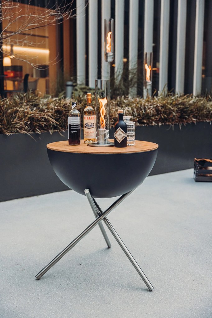Ohnisko Bowl s podstavcom a grilovacími platňami vysoké 70 cm 4 diely