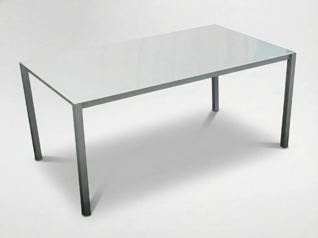CH Hliníkový záhradný stôl 150x80x74 cm- sivá