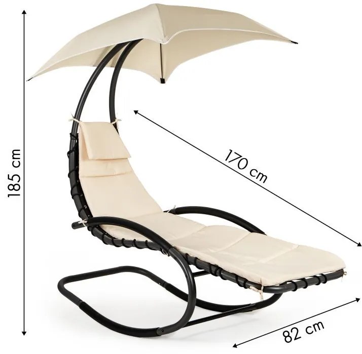 ZÁHRADNÉ HOJDACIE KRESLO MOLLY BÉŽOVÉ