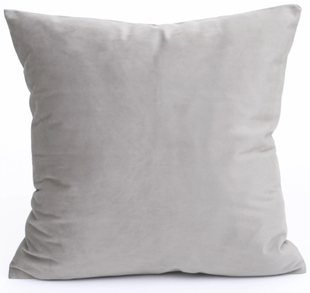 Zamatová obliečka na vankúš Cesar 40 x 40 cm - sivá