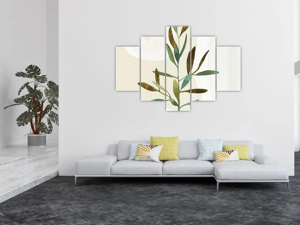 Obraz - Akvarelová vetvička N⁰2 (150x105 cm)