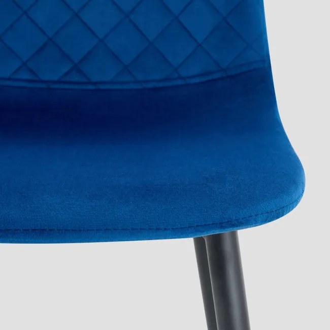 Jedálenská stolička NOIR zamatová modrá 743856
