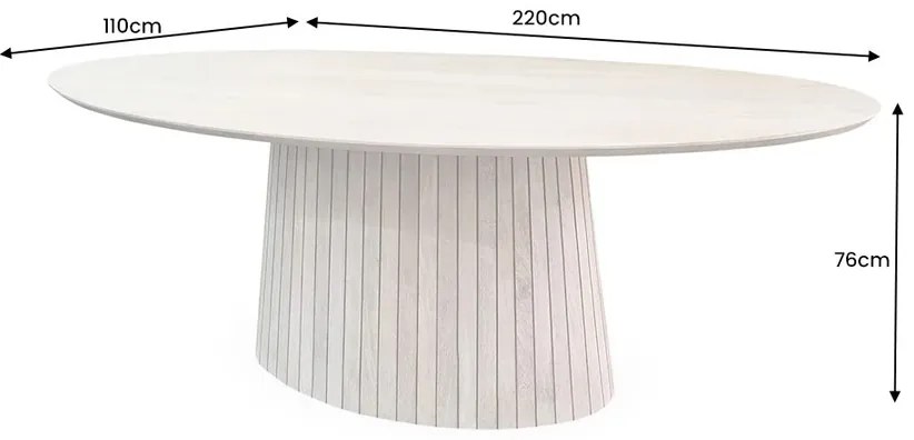 Oválny jedálenský stôl Movement 220 cm mango