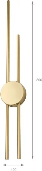 LED nástenné svietidlo LANA LED/15W/230V 4000K matné zlaté