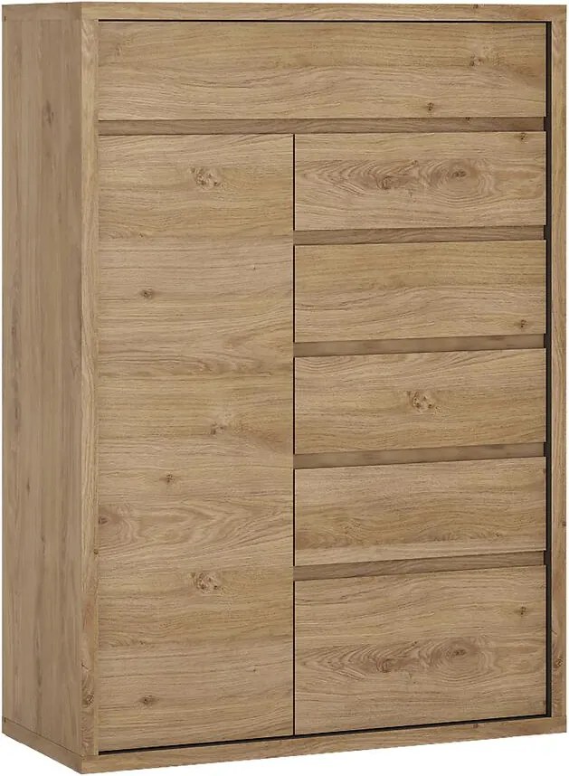 Komoda 1d-6s Shetland Typ 32 Dub Shetland/Sivá