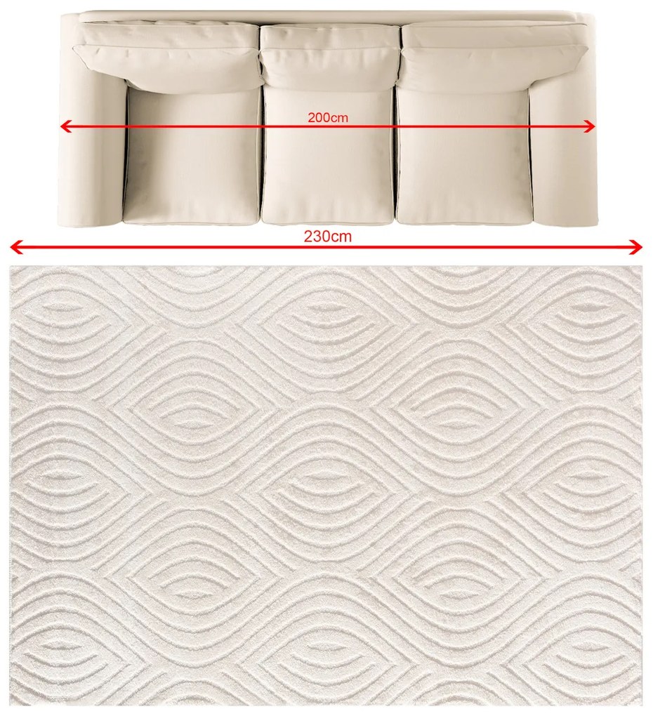 Koberec Serenno cream 160x230 cm