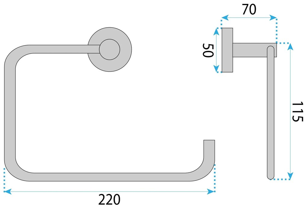 Rea Rea, Kúpeľňový vešiak 5610 Leo Chrome, REA-88084