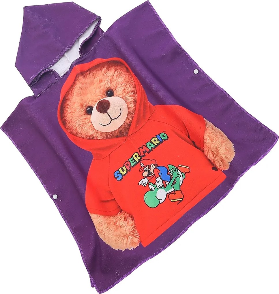 Detské pončo TEDDY MARIO fialové Rozmer: 60 x 120 cm