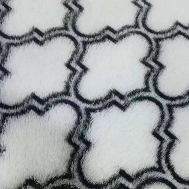 Protišmykový koberec DECOR biely / sivý 1