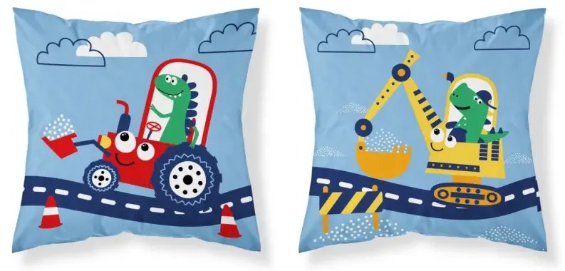 Detská bavlnená obliečka na vankúš pre malých staviteľov - obojstranná Šírka: 40 cm | Dĺžka: 40 cm
