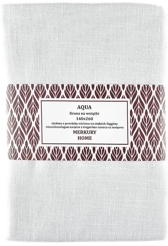 Záclona na šnurovanie AQUA polyester biela 140x260 Merkury Home