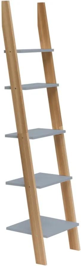 Tmavosivá rebríková polica Ragaba ASHME, šírka 45 cm