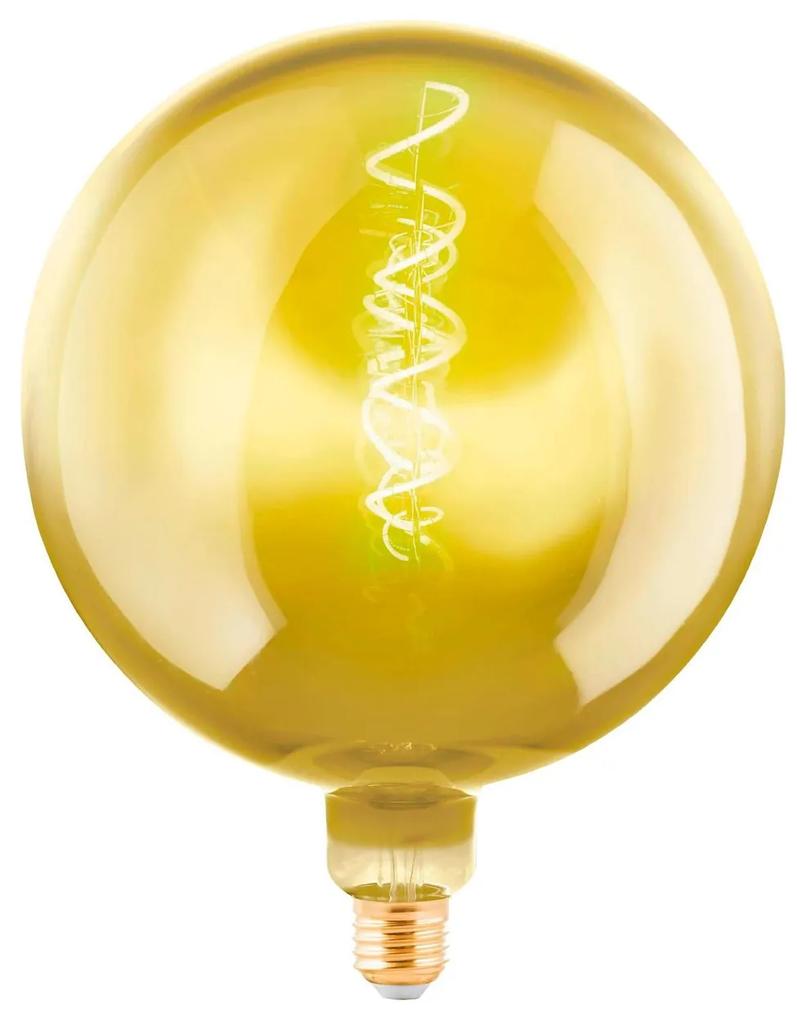 EGLO Stmievateľná filamentová LED žiarovka, E27, G200, 4W, 40lm, 1900K, teplá biela, zlatá