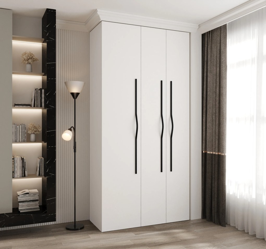 Šatníková skriňa 120 cm Carmela 40-2 (biela + čierna). Akcia -20%. Vlastná spoľahlivá doprava až k Vám domov. 1126553