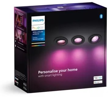 Philips - SADA 3xLED RGBW Stmievateľné podhľadové Hue CENTURA 1xGU10/4,2W/230V