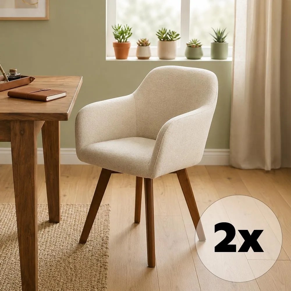 Set - 2 ks Jedálenská stolička AVENBERG NORD béžová